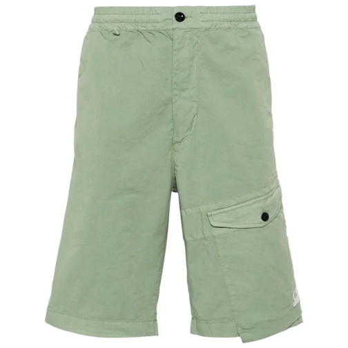 CP Company Legere Shorts Sage Green Twill Stretch Shorts Green