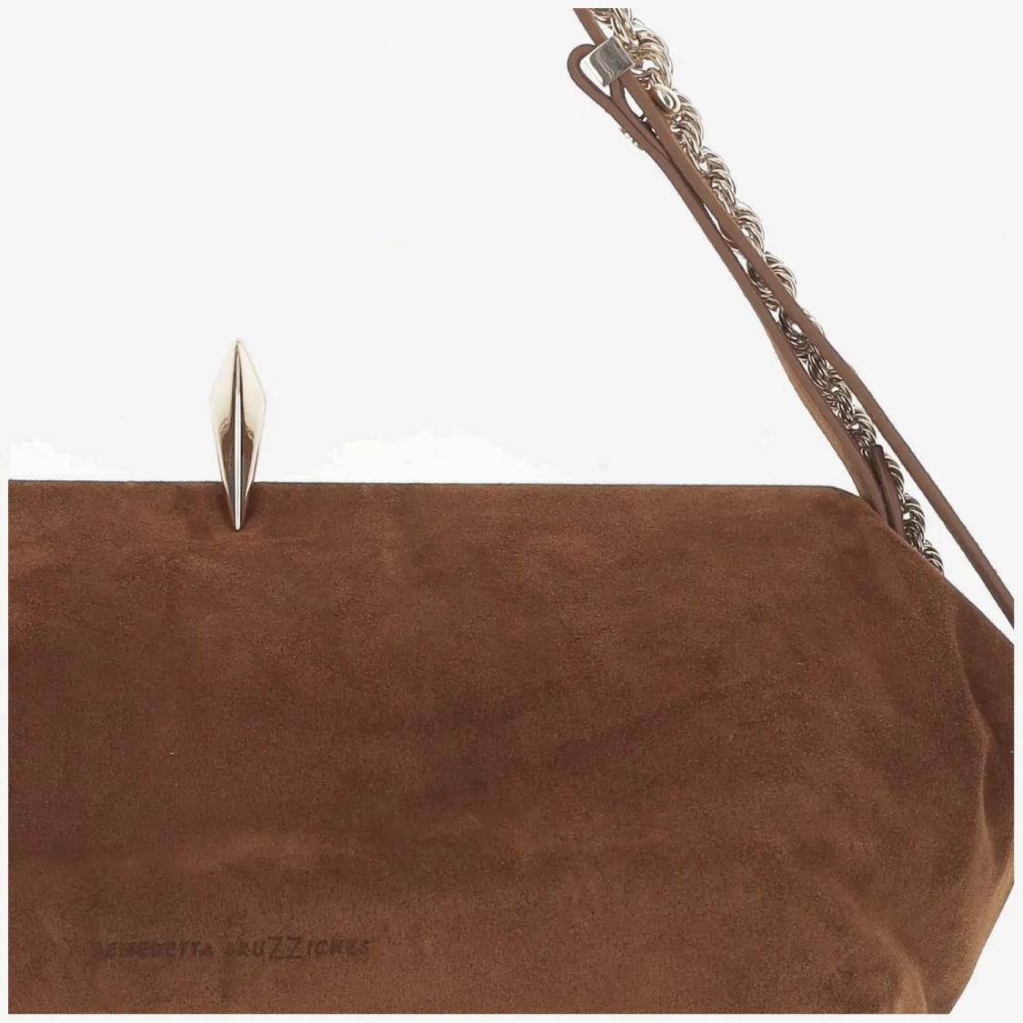Benedetta Bruzziches Hobo bags Sophia Suede Leather Bag in bruin