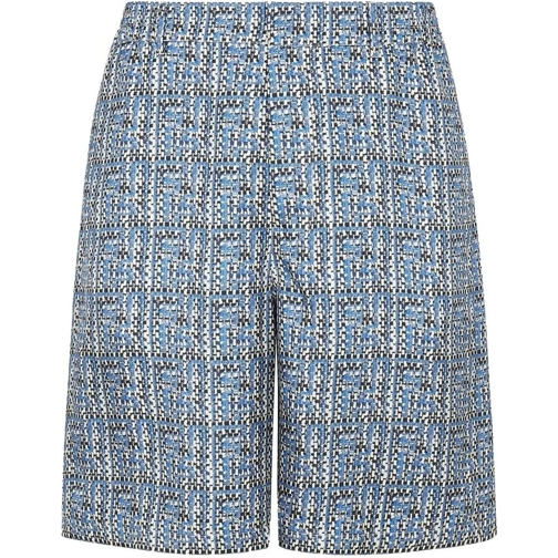 Fendi Kurze Hosen Fendi Printed Silk Shorts blau