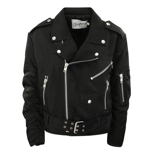 Vaquera Bomberjacken Oversized Nylon Biker Bomber Jacket Black