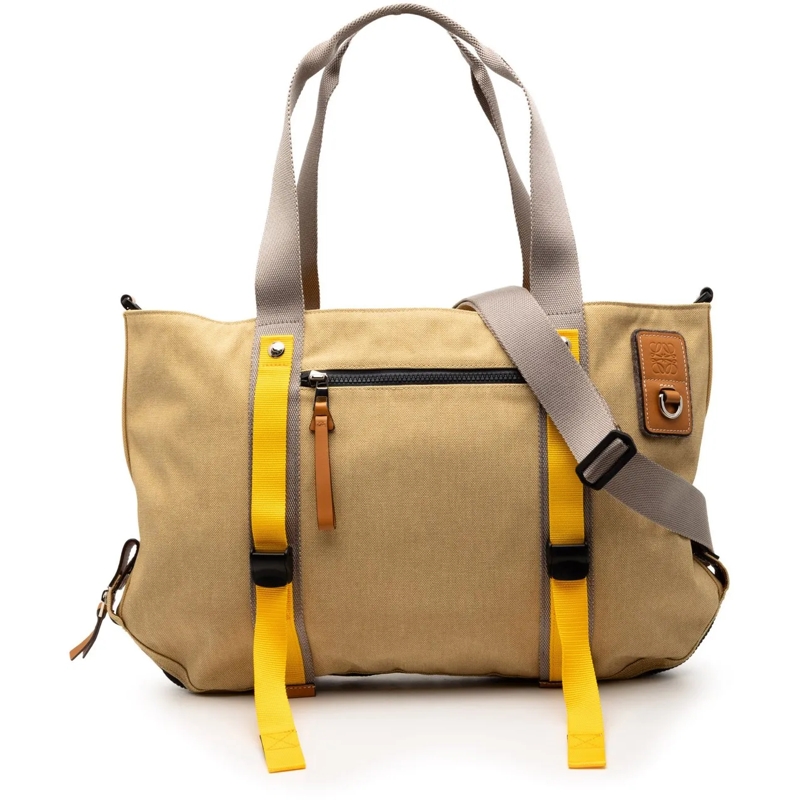 Loewe Schultertasche Canvas Eye Nature Tote braun