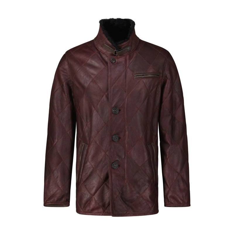 Werner Christ Overgangsjas Lederjacke David rot