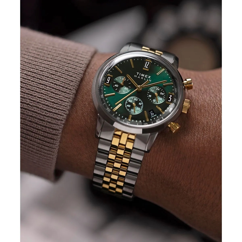 Timex Automatikuhr Quarz-Analoguhr Marlin® Quartz Chronograph blau