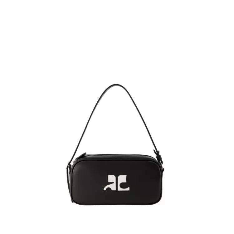 Courrèges Crossbody Bags - Réedition Baguette Bag - Leather - Black - Gr. unisize - in Schwarz - für Damen