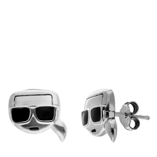 Karl Lagerfeld K/Ikonik Karl Stud Earrings A979 Gunmetal Stiftörhängen