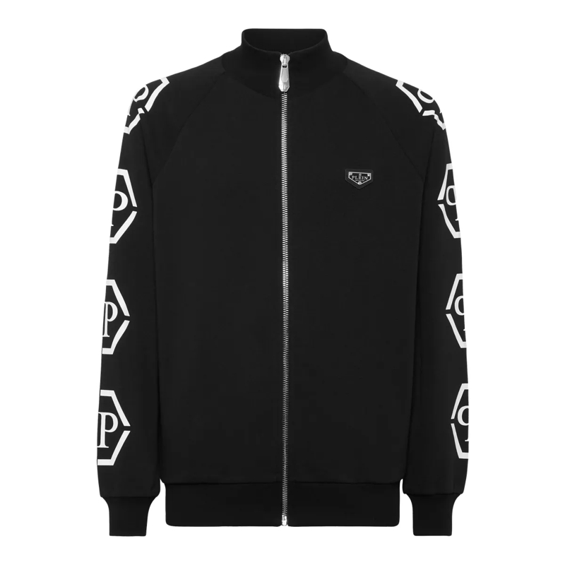 Philipp Plein Daunenjacke Jogging-Jacke Hexagon schwarz