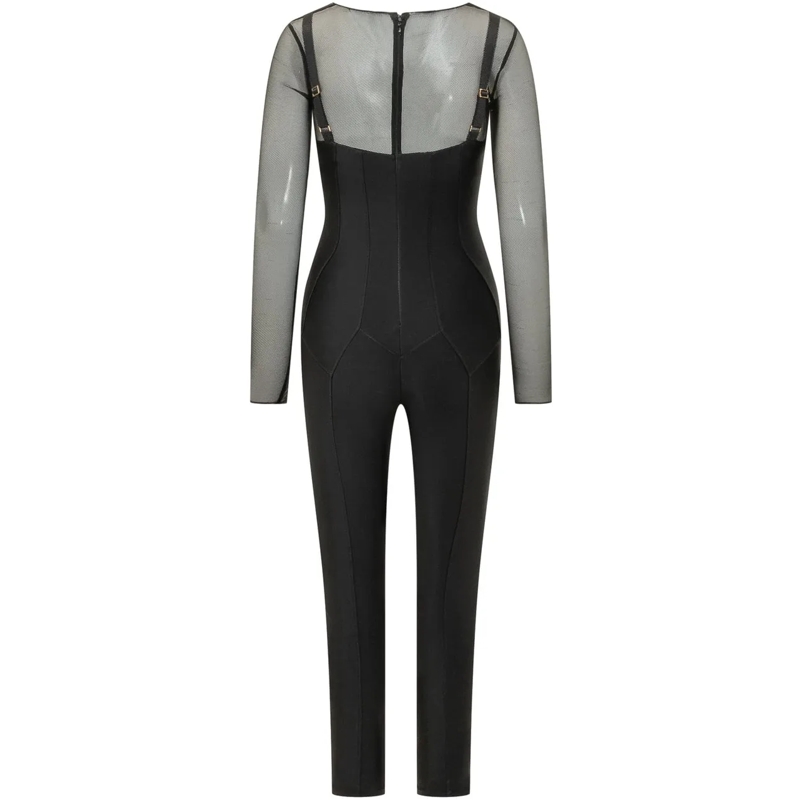 Elisabetta Franchi Jumpsuit Tuta Con Rete schwarz(Image 2)