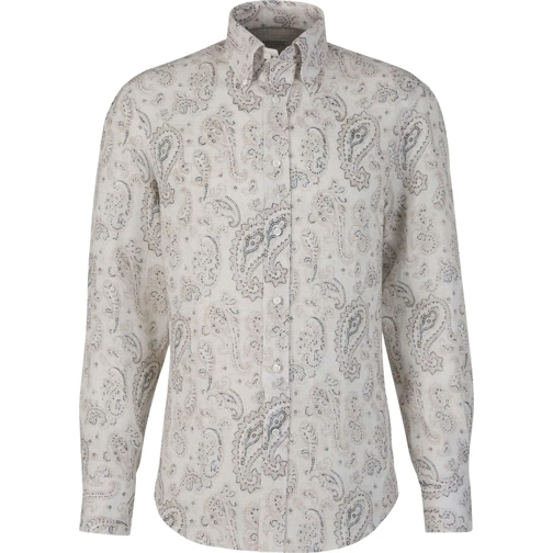 Brunello Cucinelli T-Shirts Paisley Motif Shirt beige