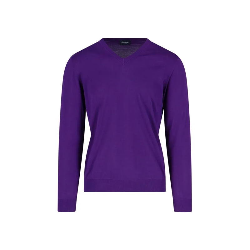 Drumohr Pull V-Neck Sweater – Purple Purple
