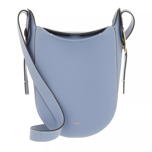 Chloé Darryl Shoulder Bag Grained Leather Gentle Blue Hobotas