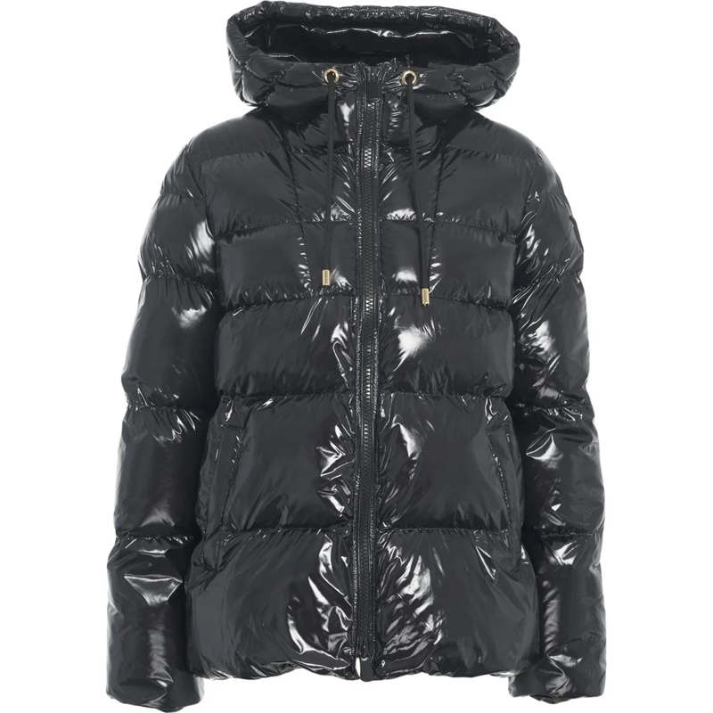 Pinko Minikleid Quilted puffer with hood schwarz