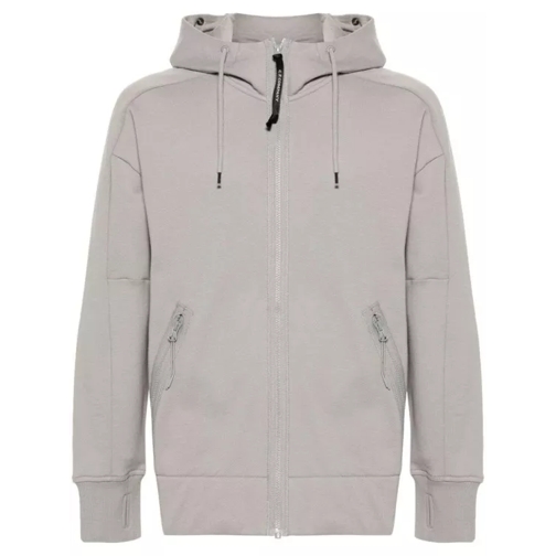 CP Company Goggles-Detail Grey Cotton Hoodie Grey 