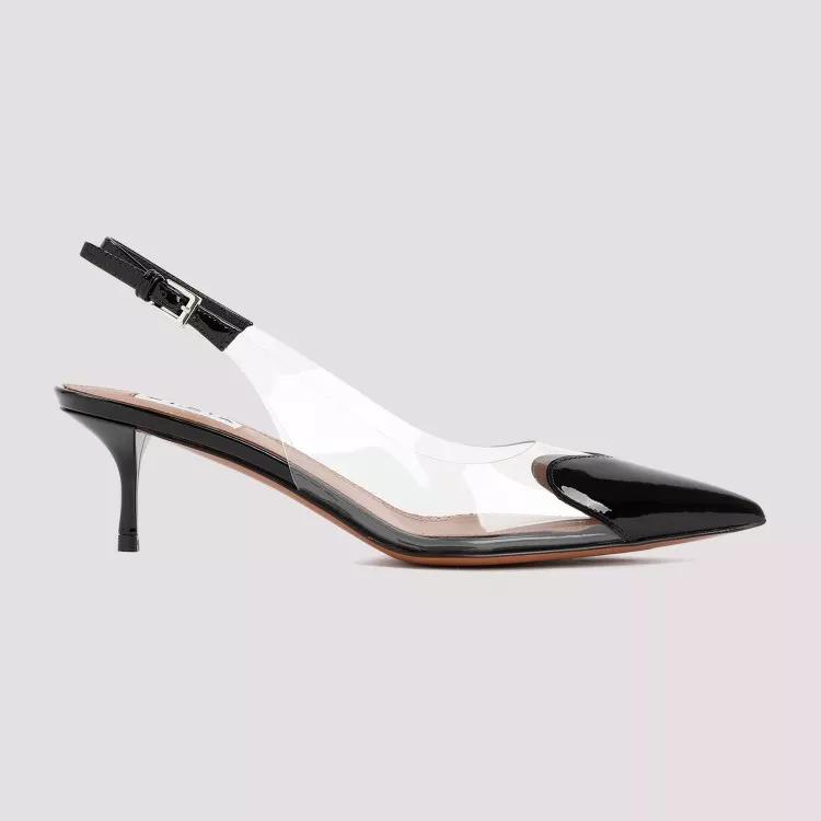 Thumbnail - Alaia Hohe Schuhe - Patent Calf Leather Slingback - Gr. 36 (EU) - in Weiß - für Damen