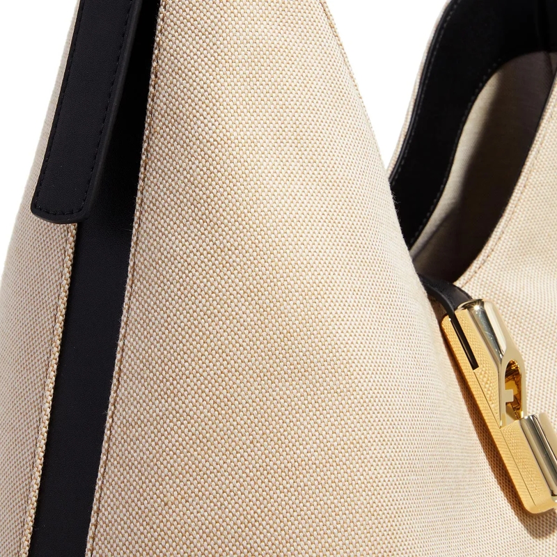 Furla Hobo Bag Furla Goccia M Hobo Naturale+Nero(Image 8)