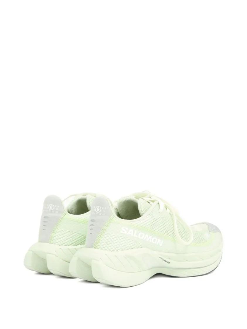 Thumbnail - MM6 Maison Margiela Low-Top Sneaker - Green Sneakers With Contrast Toe Cap - Gr. 44 (EU) - in Weiß - für Damen