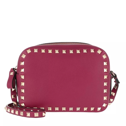 Valentino Garavani Rockstud Camera Crossbody Bag Raspberry Pink Sac pour appareil photo