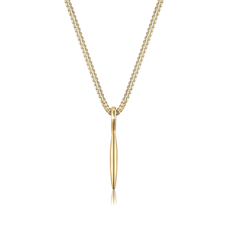 Elli Mittellange Halskette Halskette Geo Stab Basic Minimal 585 Gelbgold gold