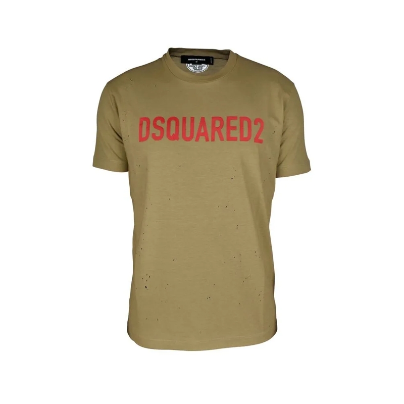 Dsquared2 T-shirt Beige Cotton T-Shirt Neutrals