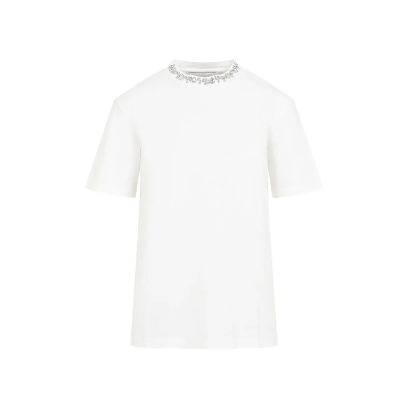 Golden Goose T-shirt Vintage White Cotton W Embroidery T-Shirt White