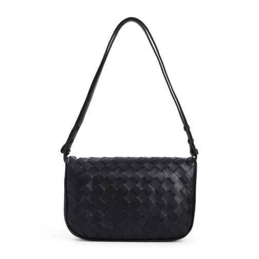 Bottega Veneta Schultertasche Intrecciato Puff Pouch Black