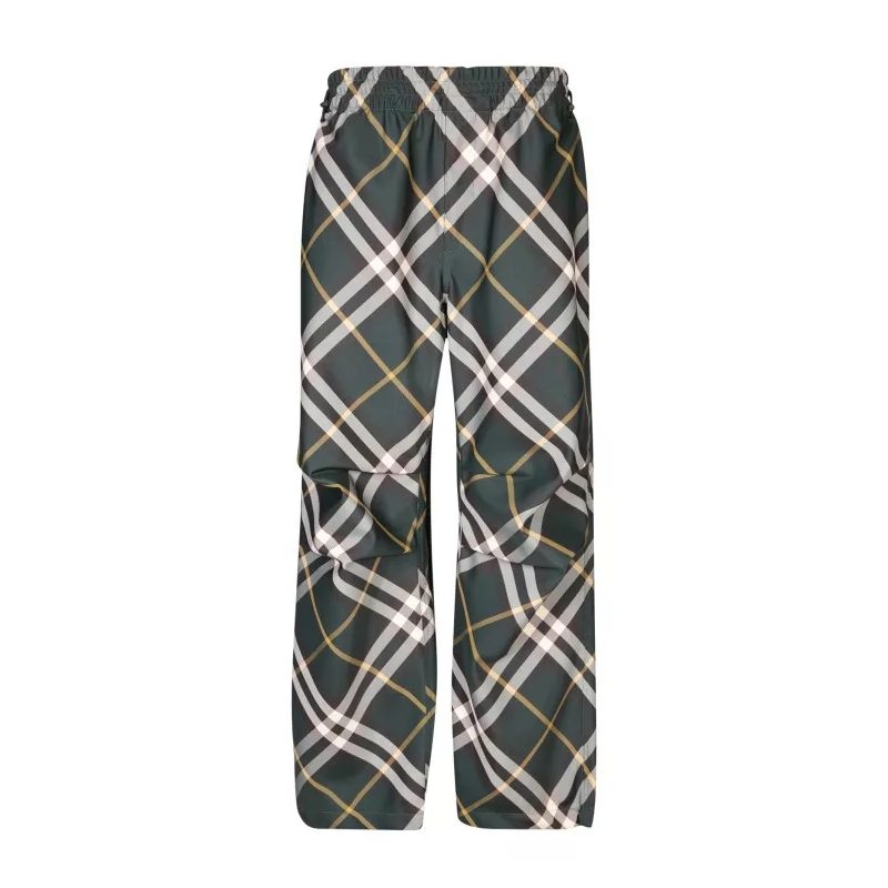 Burberry  Iconic Check Motif Trousers Green