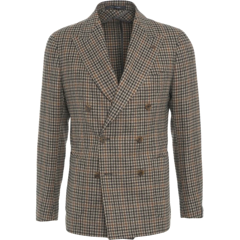 Tagliatore  Virgin wool double-breasted blazer braun