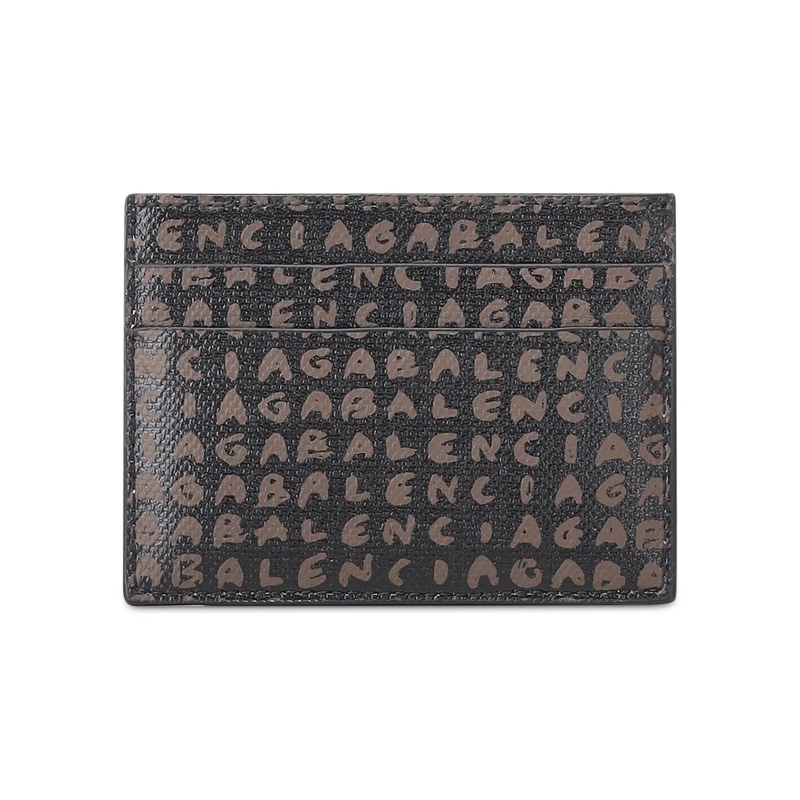 Balenciaga Portemonnaie Cardholder aus Baumwoll-Leinen-Mix braun(Image 2)