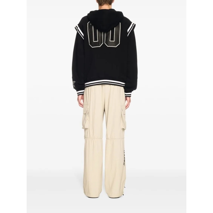 パーカー・フーディ Off-White Black Varsity Sweatshirt With Press-Stud Fastening Off-White Black Varsity Sweatshirt With Press-Stud Fastening