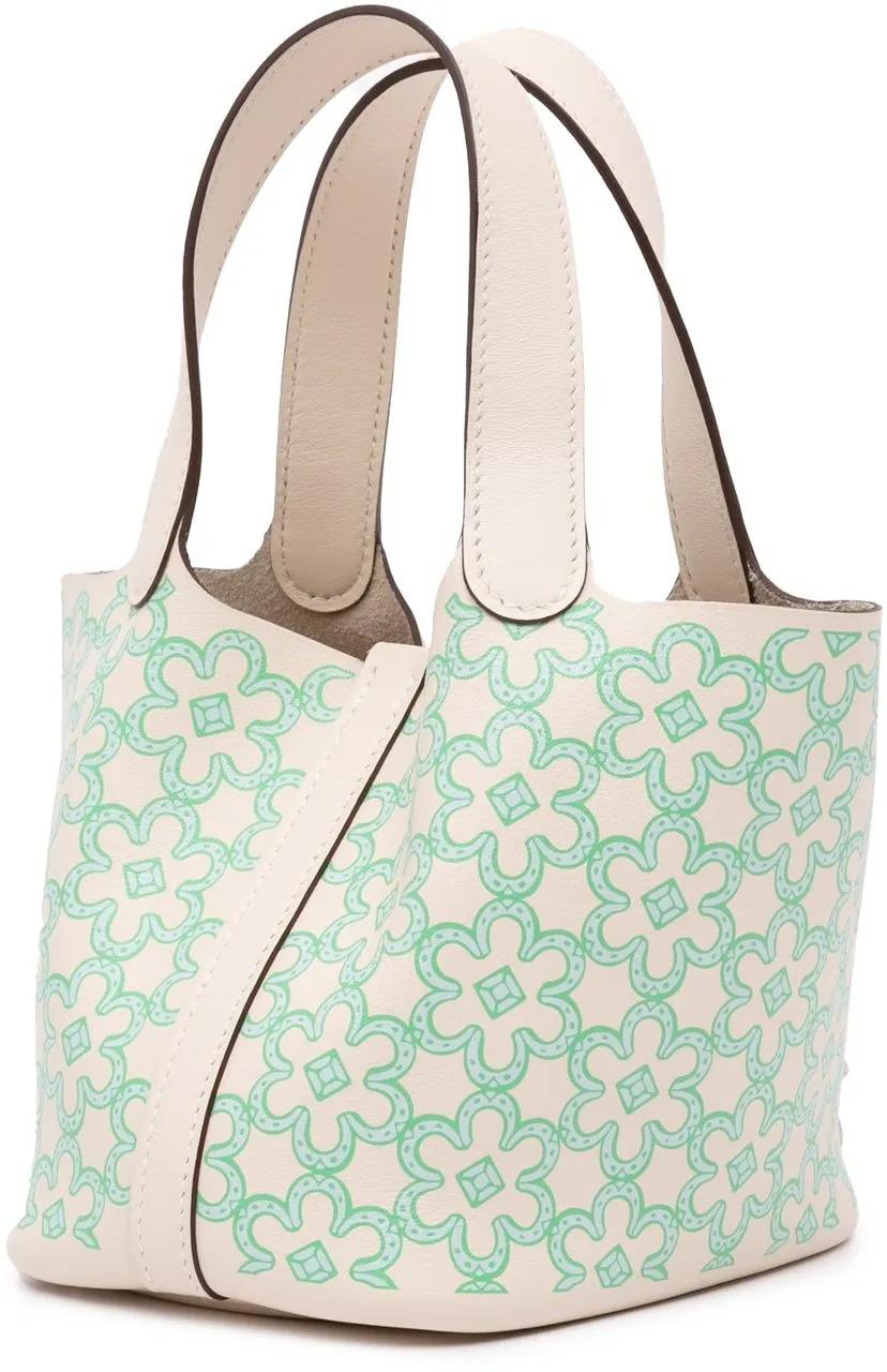 Hermès Crossbody bags Swift Lucky Daisy Picotin Lock 14 in wit