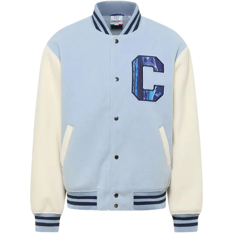 Carlo Colucci Bomberjacke College Blouson Light Blue blau