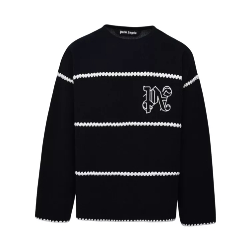 Palm Angels Wool Blend Sweater Black 