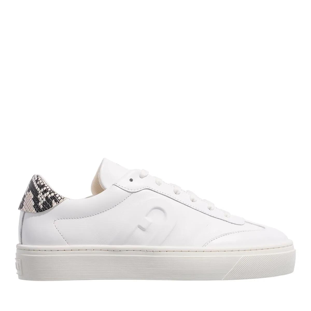 Furla Low-Top Sneaker - Vitello Soft+Capra Scamosciata St.Viperi - Gr. 38 (EU) - in Weiß - für Damen - aus glatt & Leder & Textil & Leder