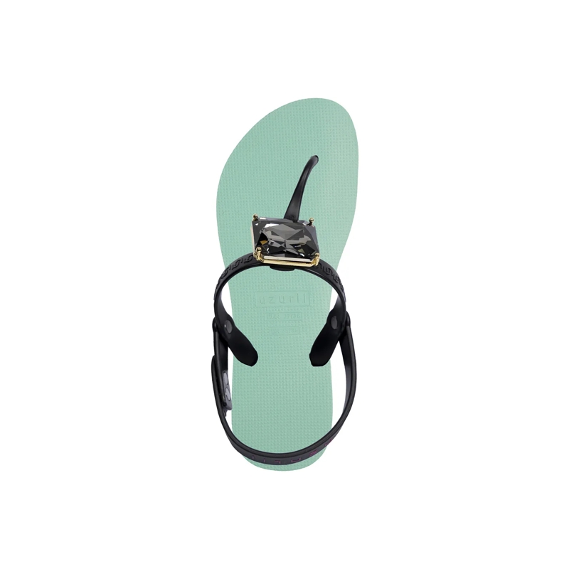 UZURII Flip Flops Zehentrenner Selena Diamond Silver mintgrün(Image 3)