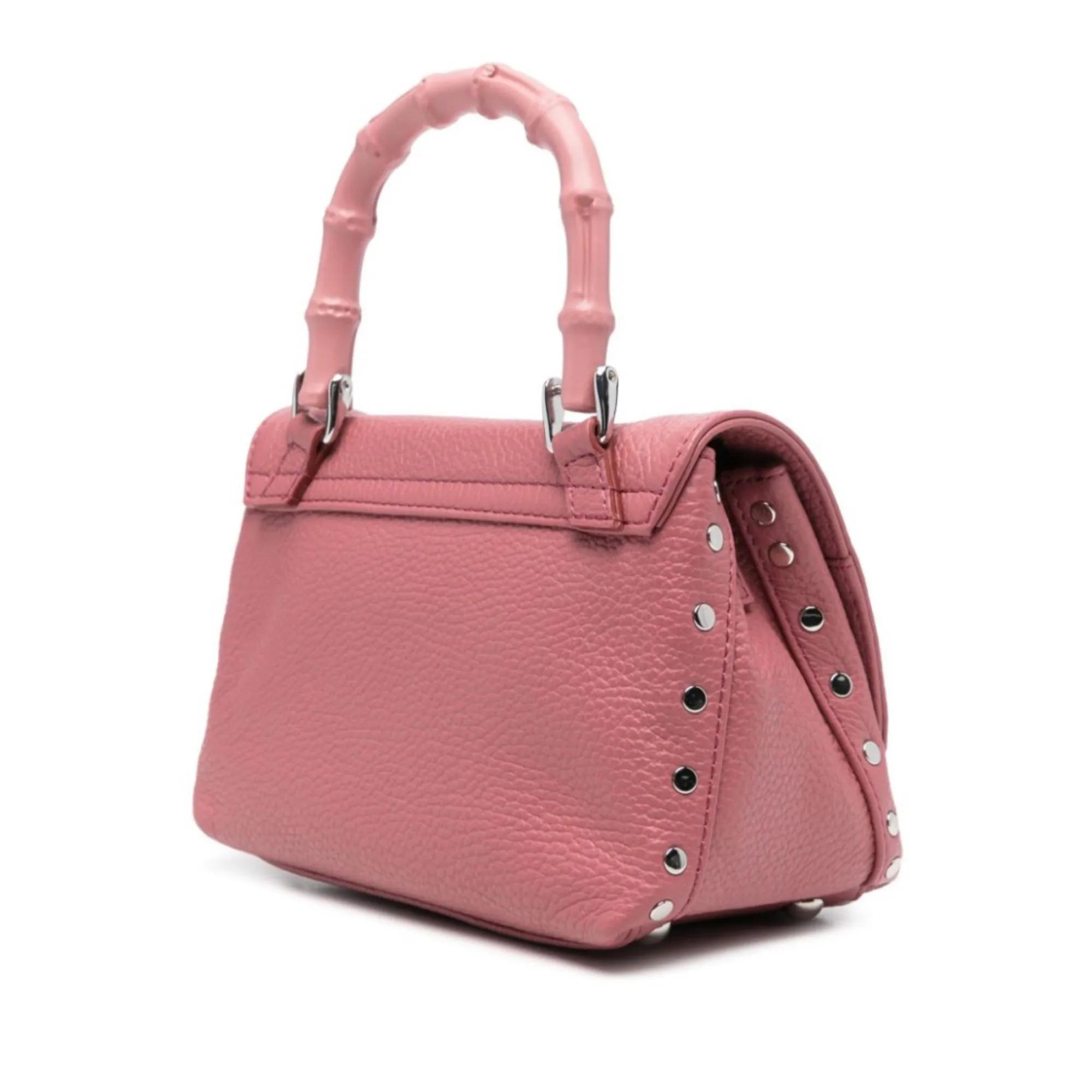 Zanellato Roze Leren Handtas met Twist-Lock Sluiting Pink Dames