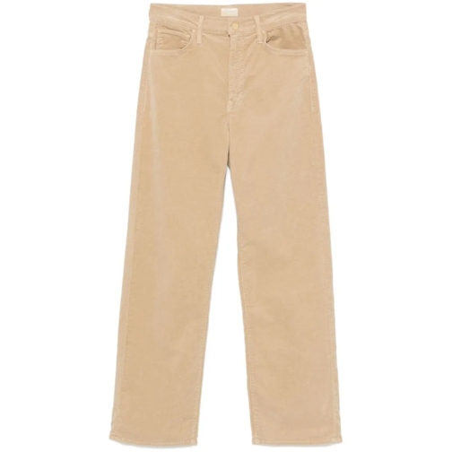 Mother Jeans Taupe Cotton Blend Jeans Brown