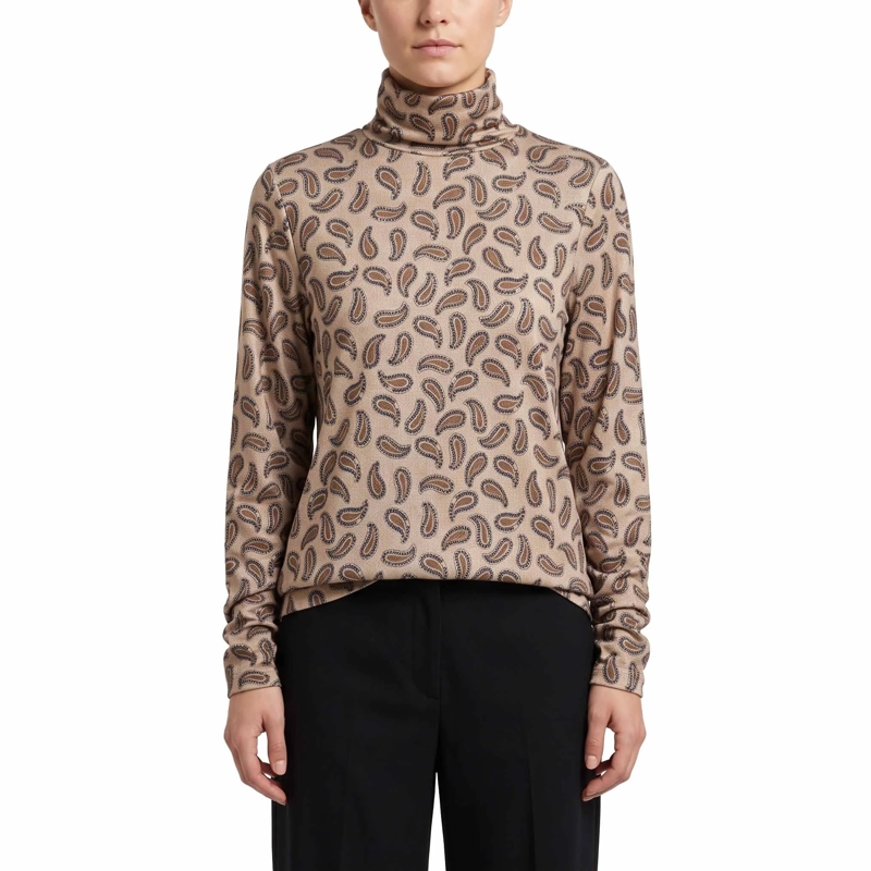 Luisa Cerano Pull à col roulé Langarmshirt mit Kragen braun(Image 2)