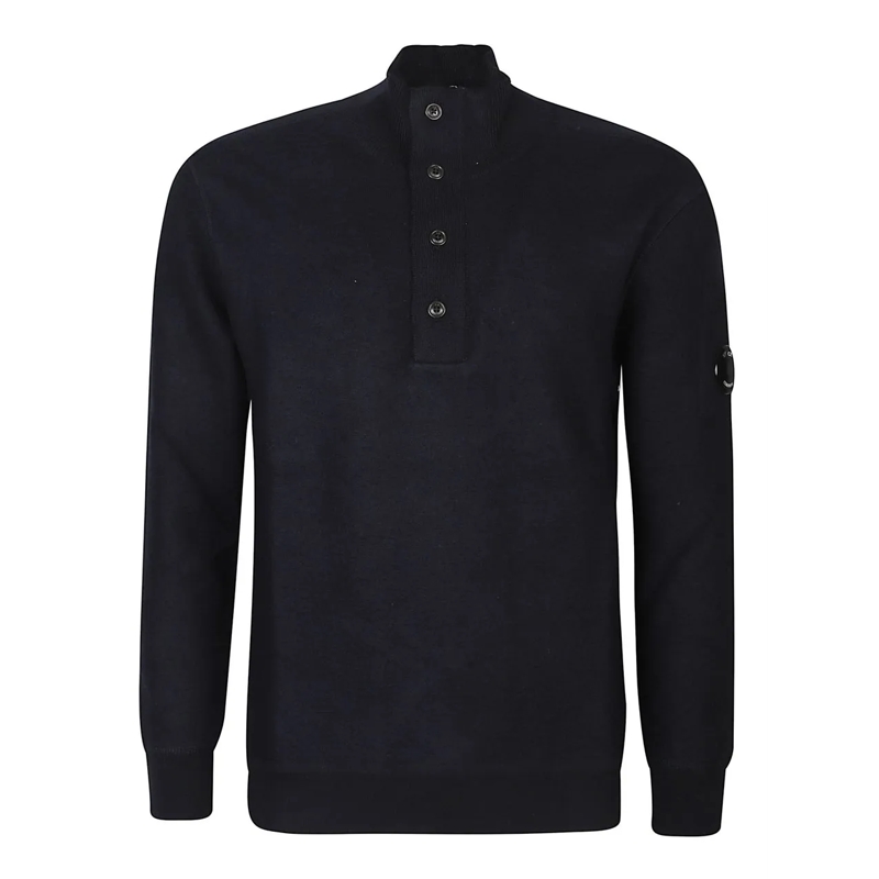 CP Company  Polo Collar Sweater Blue blau