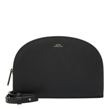 A.P.C｜CLUTCHES (Demi-Lune Clutch (PXAWV F61596 LZZ)) Demi-Lune clutch | Clutch in smooth leather, inspired by the