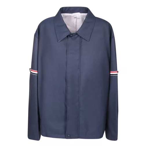 Thom Browne Striped Details Jacket Blue 