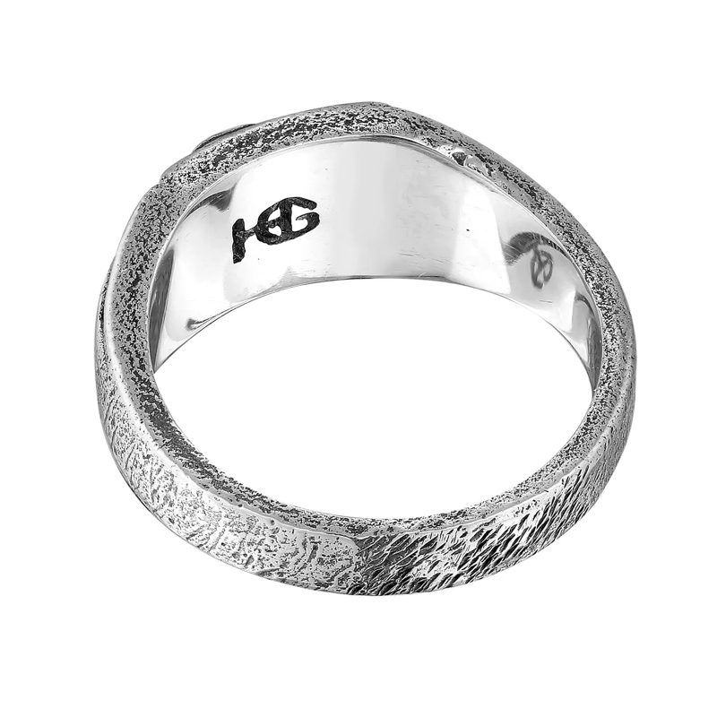 Haze & Glory Siegelring Ring Castaway Anker Maritim 925 Silber schwarz(Image 6)