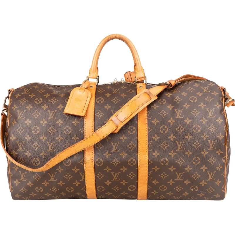 Louis Vuitton Tote Louis Vuitton Canvas Monogram Keepall 55 Bandoulie braun