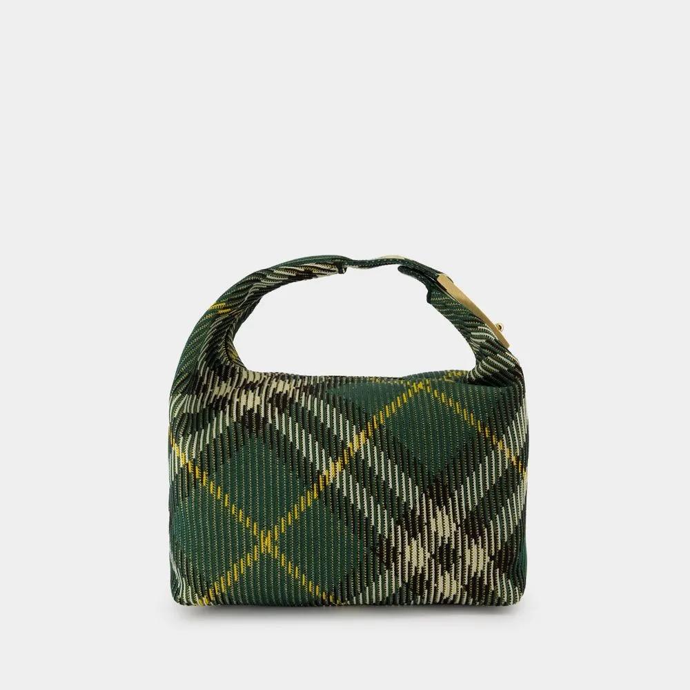 Burberry Hobo bags Medium Peg Shoulder Bag Nylon Green in groen