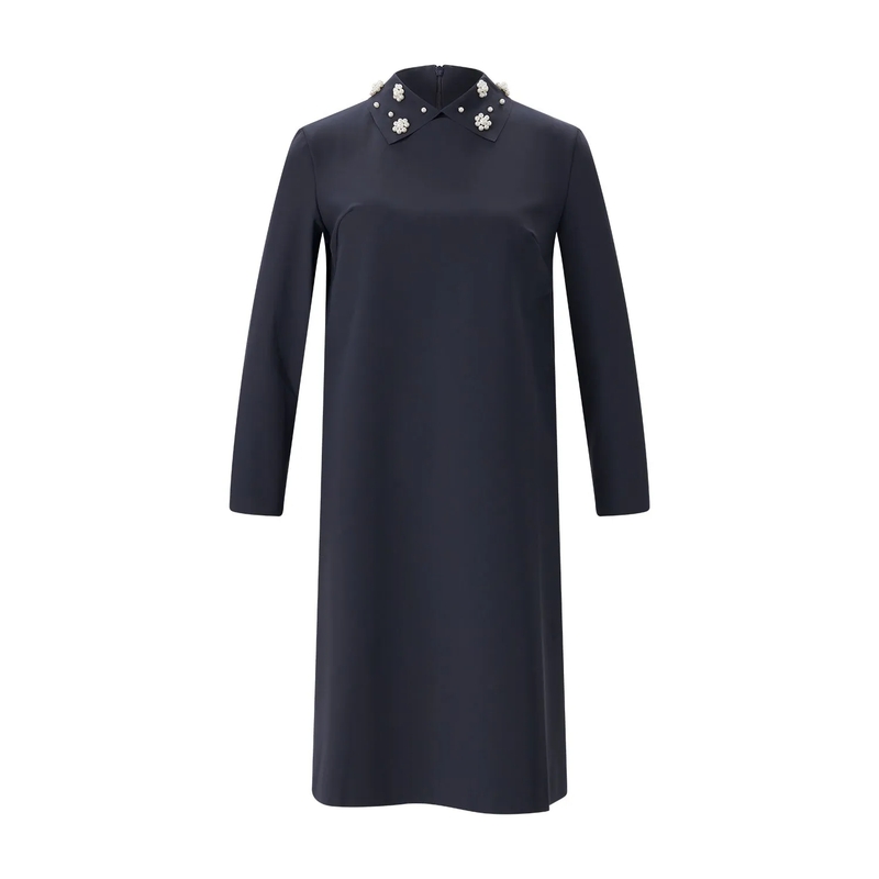 Chiara Boni Midi-jurk Midikleid Leotie/L BR ZP dunkelblau