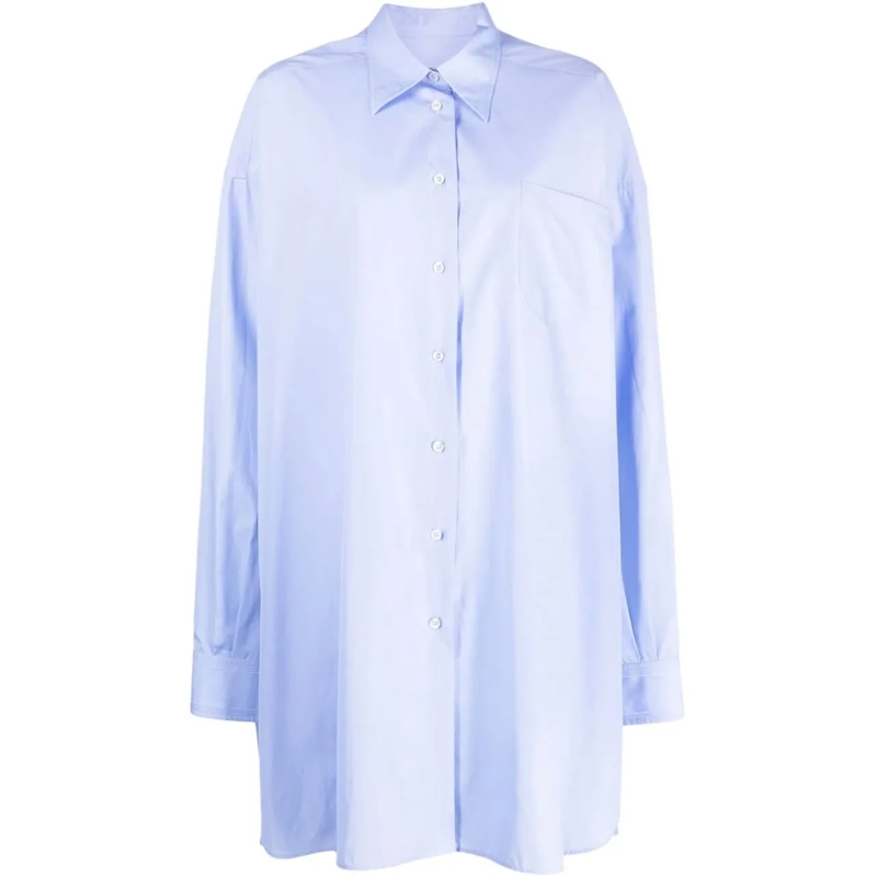 Maison Margiela Bluse Maison Margiela Oversized Shirt Blue blau