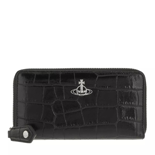 Vivienne Westwood Josephine New Zip Round Wallet Black Continental Wallet-plånbok