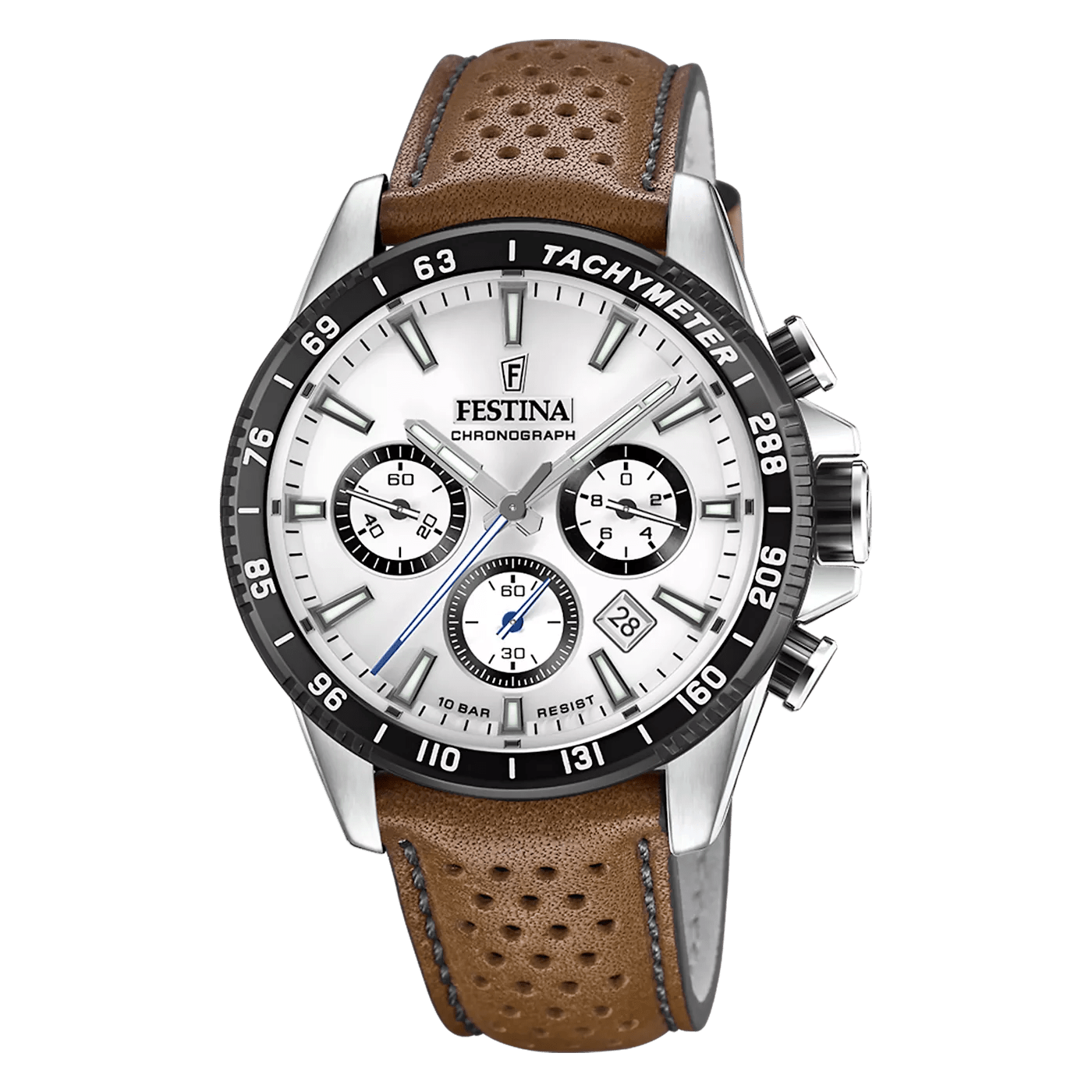 Festina Uhren - Festina Timeless Chrono herren Uhr Braun F20561-1 - Gr. unisize - in Silber - für Damen