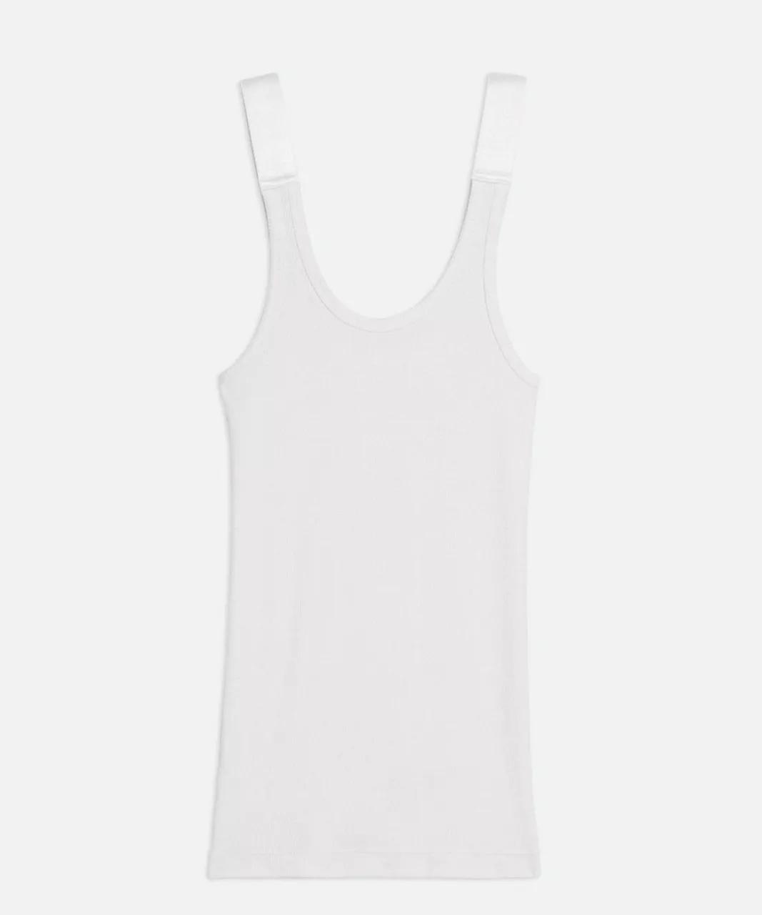 Helmut Lang - HELMUT LANG Weißes Tanktop mit Gurtdetails - Größe L - multi