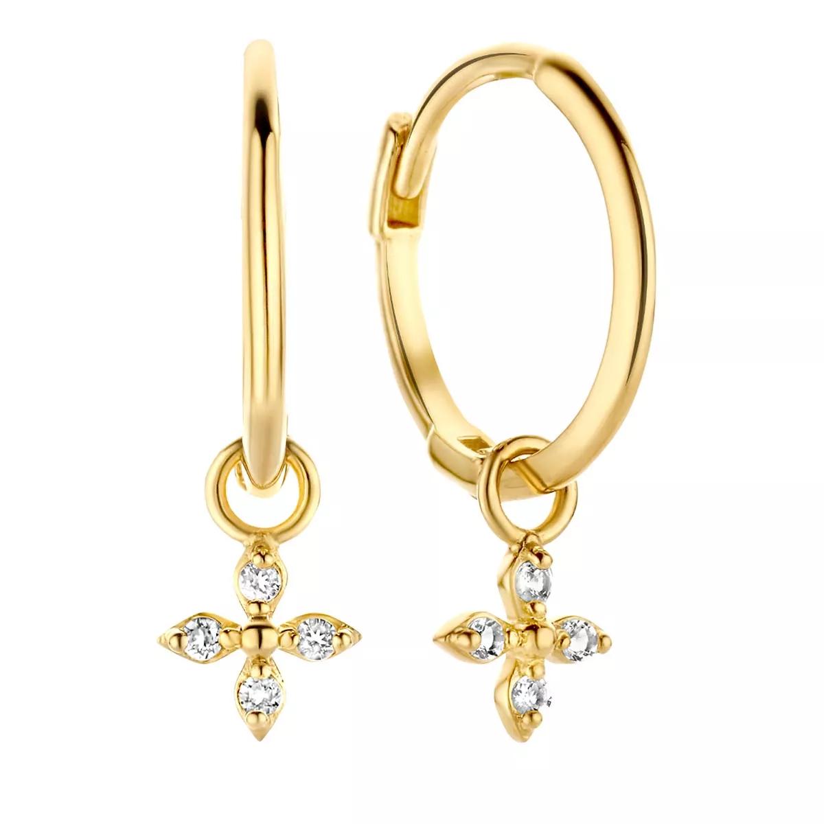 Jackie Gold Jackie Dentelle Earrings Gold | Créole | fashionette