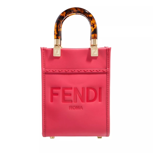 Fendi Mini Sunshine Logo Shopper Pink Mini borsa