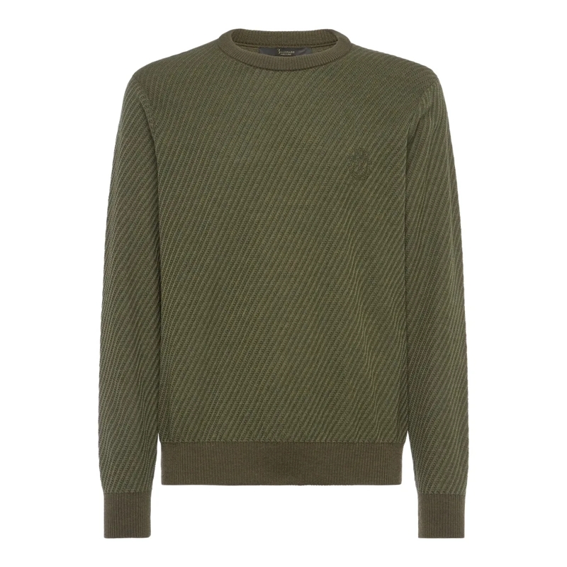 BILLIONAIRE  Rundhalspullover Crest grün